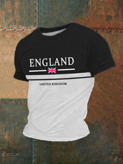 Men's Union Jack Print Casual T-Shirt