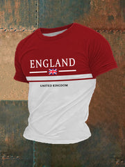 Men's Union Jack Print Casual T-Shirt