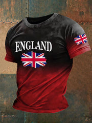Men's Union Jack Print Casual T-Shirt