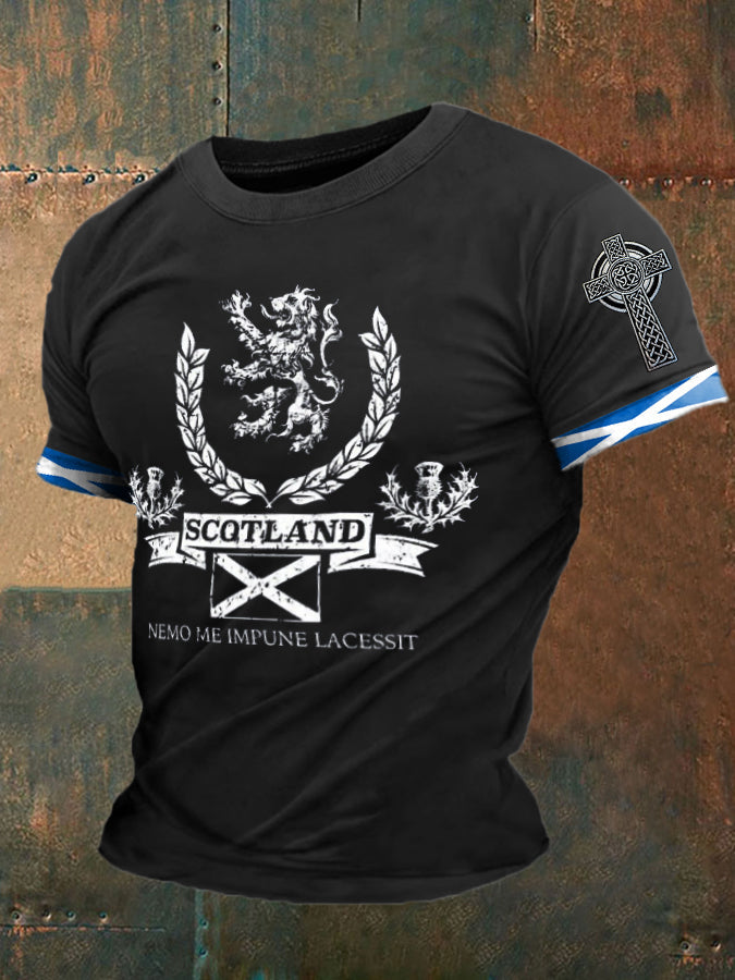 Men's England Scotland Thistle Printed T-shirt