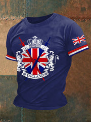 Men's England Print Casual Tee