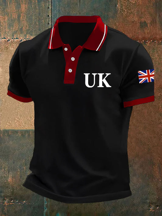 Men's Union Jack Casual Polo Shirt
