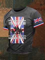 Mens Revolution Union Jack Grunge Polka Art T-Shirt