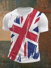 Men's UK Flag Print Casual Tee