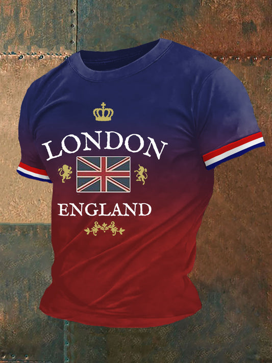 Men's London England Print Casual Tee