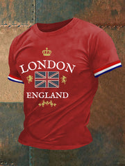 Men's London England Print Casual Tee