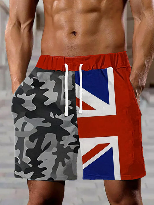 Men's England Flag Print Casual Pants