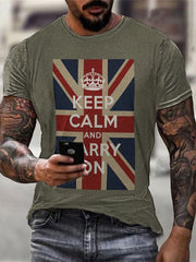 Men's London England Ptinted Short Sleeve T-shirt