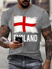 Men's England Graphic Casual Tee