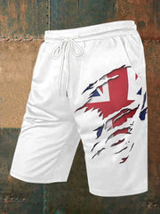 Men's UK Flag Print Casual Shorts