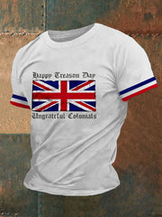 Men's Union Jack Printed Casual T-shirt