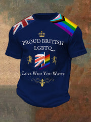 Men's Proud British LBGT Printed Waffle T-shirt