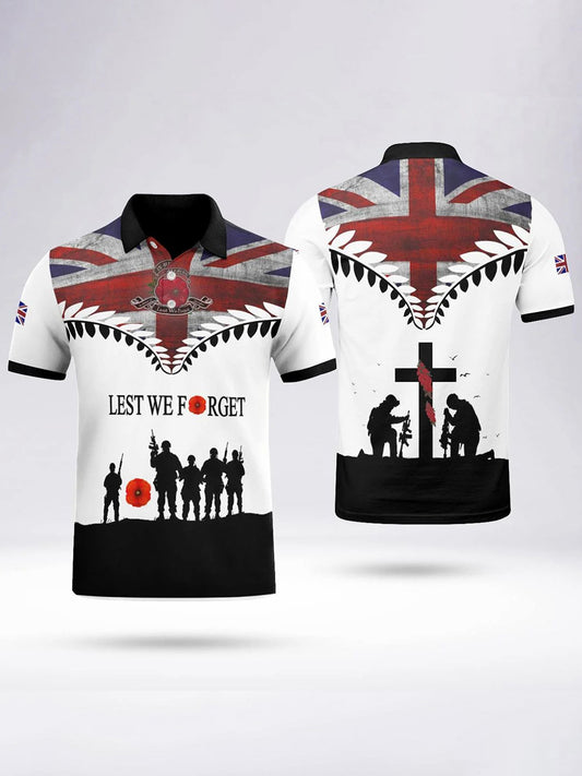 Men's LEST WE FORGET  short sleeve  shirt