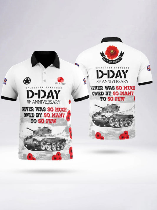 Men's D-DAY 81ST ANNIVERSARY short sleeve  shirt