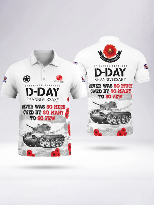 Men's D-DAY 81ST ANNIVERSARY short sleeve  shirt