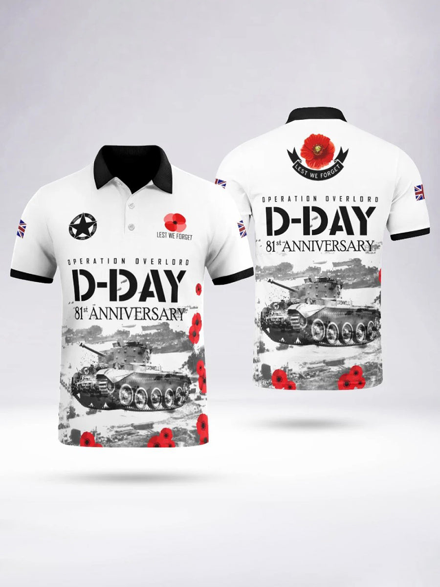 Men's D-DAY 81ST ANNIVERSARY Short Sleeve Polo Shirt