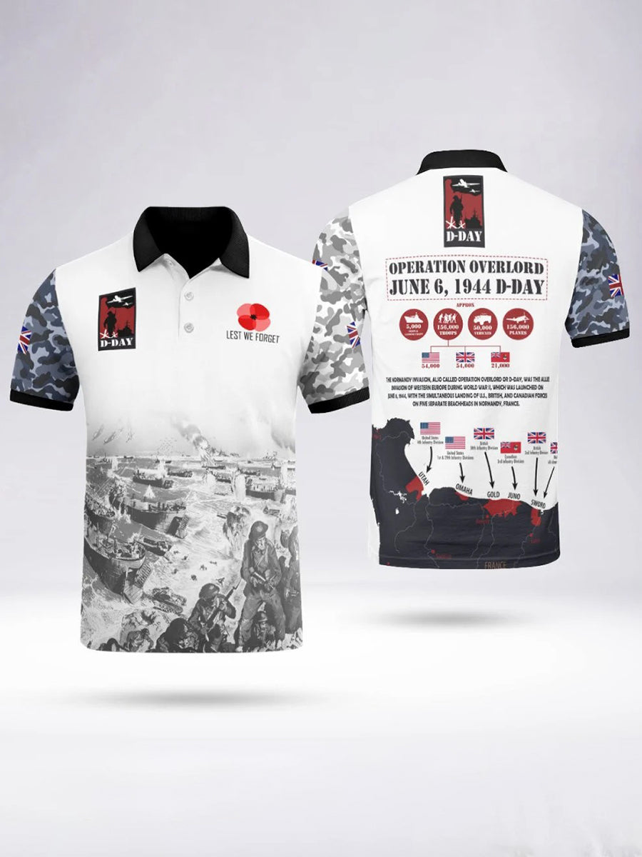Men's D-DAY 81ST ANNIVERSARY Short Sleeve Polo Shirt