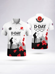 Men's D-DAY 81ST Anniversary Short Sleeve Polo Shirt