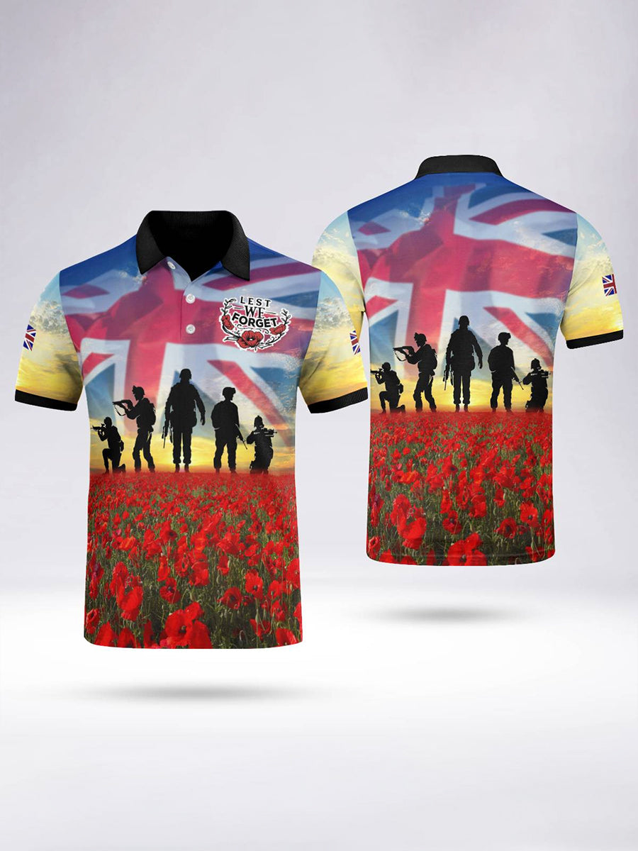 Men's Lest We Forget Short Sleeve Polo Shirt