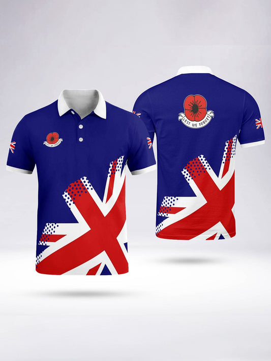 Men's Lest We Forget Short Sleeve Polo Shirt