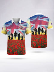Men's Lest We Forget Short Sleeve Polo Shirt
