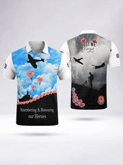 Men's LEST WE FORGET short sleeve polo shirt