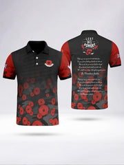 Men's LEST WE FORGET short sleeve polo shirt