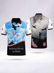 Men's LEST WE FORGET short sleeve polo shirt