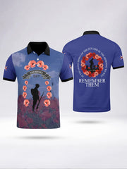 Men's LEST WE FORGET short sleeve polo shirt