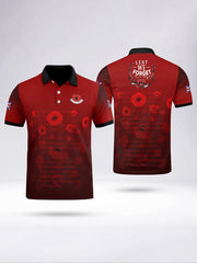 Men's LEST WE FORGET short sleeve polo shirt