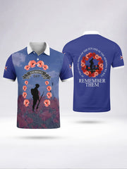 Men's LEST WE FORGET short sleeve polo shirt