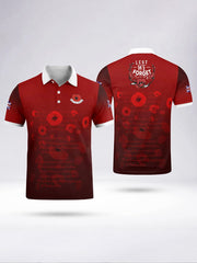 Men's LEST WE FORGET short sleeve polo shirt