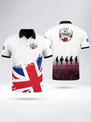 Men's LEST WE FORGET Short Sleeve Polo Shirt