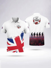 Men's LEST WE FORGET Short Sleeve Polo Shirt