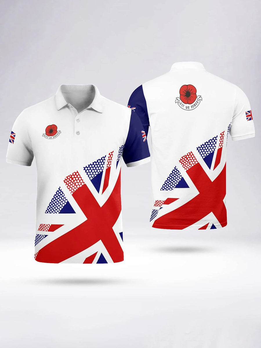 Men's LEST WE FORGET Short Sleeve Polo Shirt