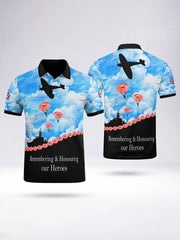 Men's Remembering Honouring Our Heroes Short Sleeve Polo Shirt