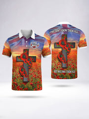 Men's Poppy Cross Short Sleeve Polo Shirt
