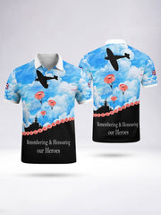 Men's Remembering Honouring Our Heroes Short Sleeve Polo Shirt