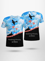 Men's Remembering Honouring Our Heroes Short Sleeves T-shirt