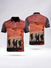 Men's LEST WE FORGET short sleeve polo shirt