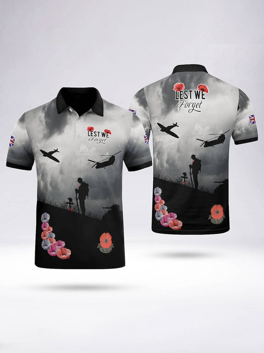 Men's Lest We Forget Short Sleeve Polo Shirt