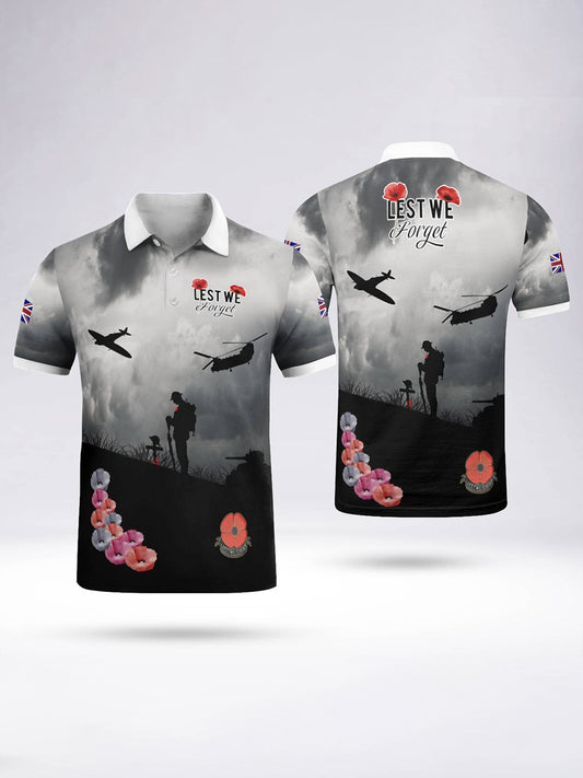 Men's Lest We Forget Short Sleeve Polo Shirt
