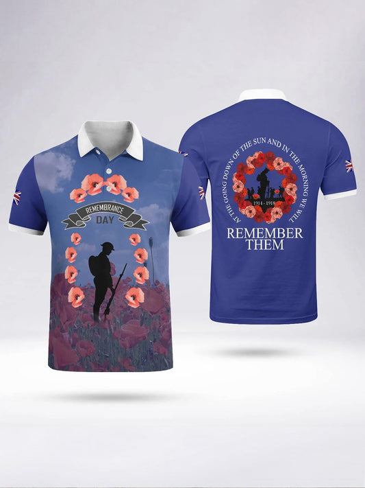 Men's LEST WE FORGET short sleeve polo shirt