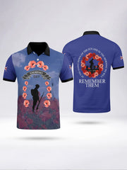 Men's LEST WE FORGET short sleeve polo shirt