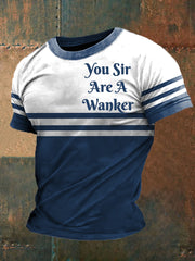Men's Funny Wanker W-Anker Printed T-shirt