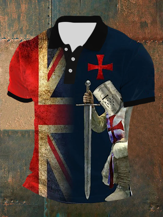 Men's UK Flag Printed Casual Tee