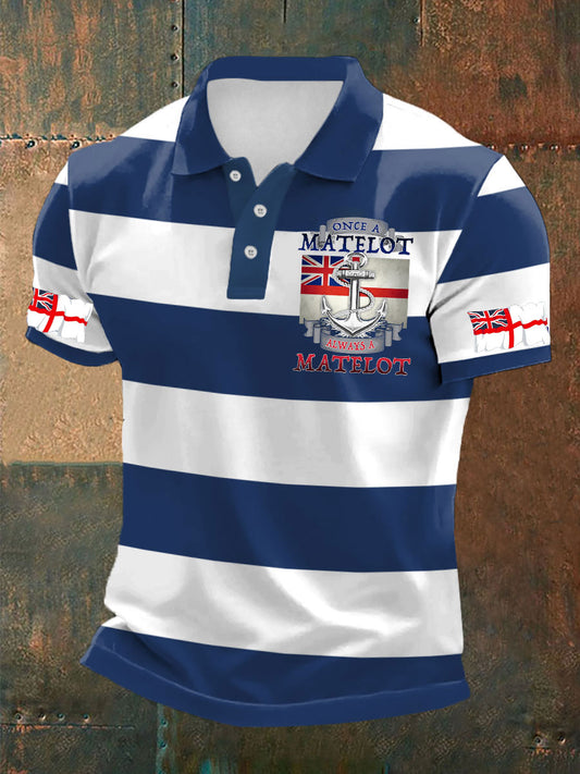 Men's   Once A Matelot Always A Matelot Printed Casual Tops