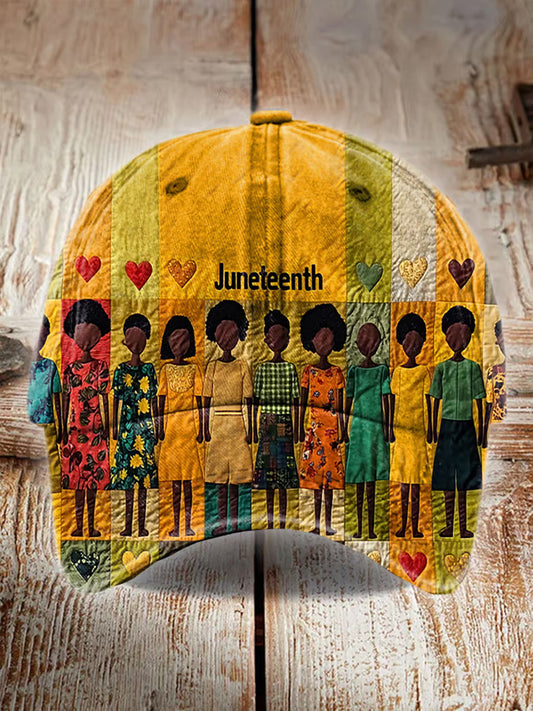 Unisex  Black  Print Hat