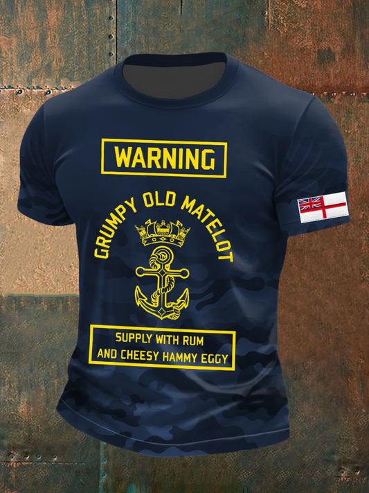 Men's  &Rum Printed T-Shirt