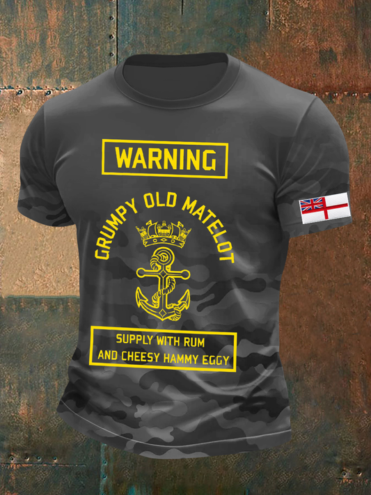 Men's  &Rum Printed T-Shirt